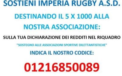 Perché il 5 x 1000 all’Imperia Rugby